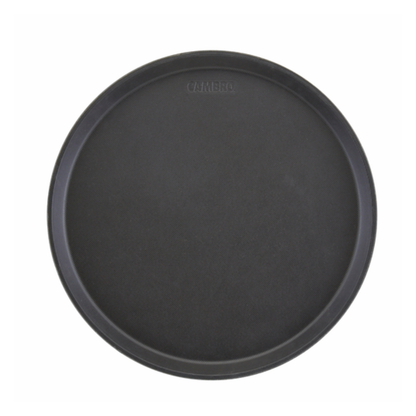 Bandeja para servir Cambro Camtread, redonda, 28 cm de diámetro, fibra de vidrio con superficie antideslizante, satinada negra, NSF - 1100CT-110