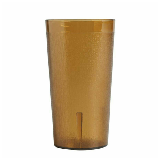 Cambro 玻璃杯 12盎司 琥珀色 塑料 12个装 - 1200PSW12-153