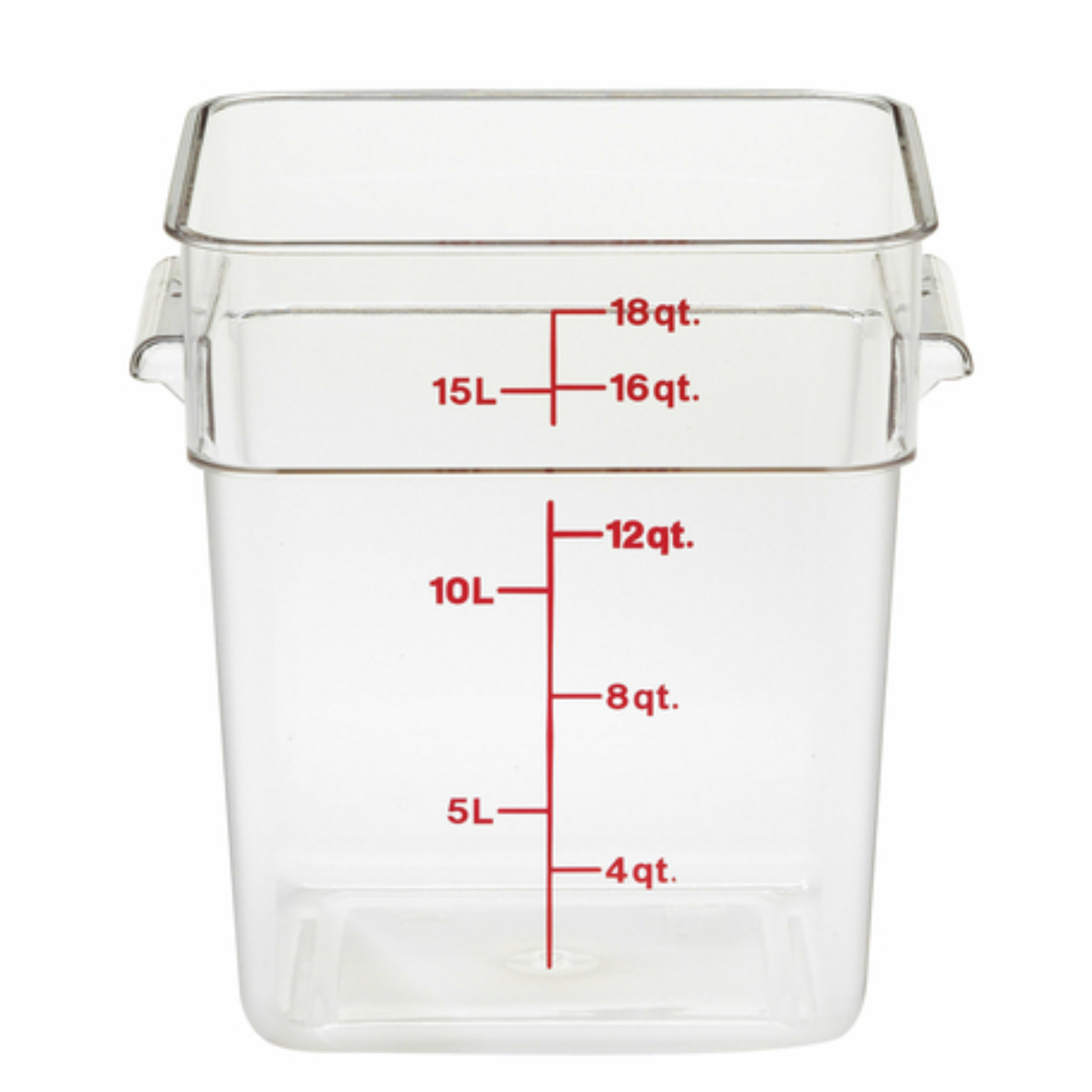 Cambro CamSquare Food Container 18 Quart Clear - 18SFSCW-135