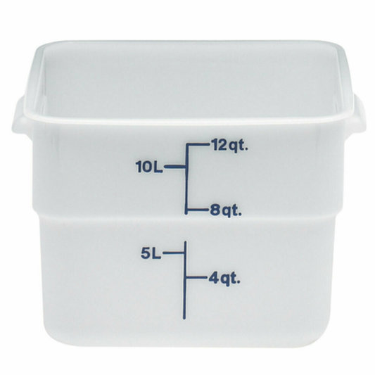 Recipiente para alimentos Cambro, 12 cuartos, blanco "CamSquare Poly" - 12SFSP148