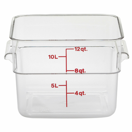 Recipiente para alimentos Cambro, 12 cuartos, transparente "CamSquare" -12SFSCW-135