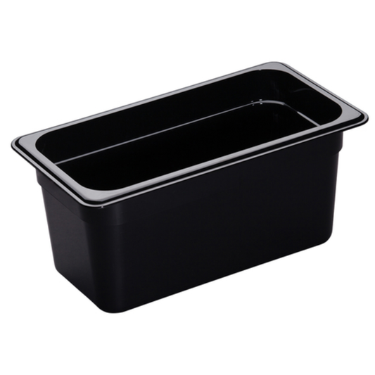 Cambro H-Pan™ Food Pan 1/3 Size 6" Deep High-Temp Black - 36HP110