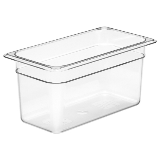 Cambro Cold Food Pan, Plastic - Third Size 6" Deep - Clear - 36CW-135