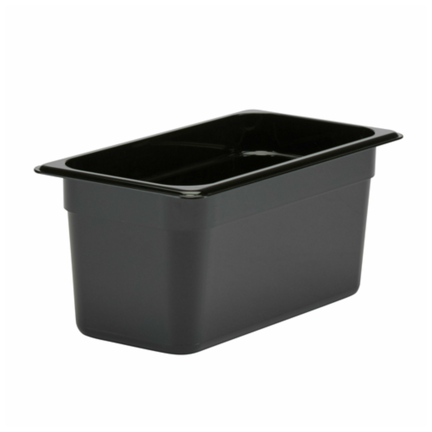 Cambro Camwear 食品盘，塑料，1/3 尺寸，6 英寸深，聚碳酸酯，黑色，NSF - 36CW-110