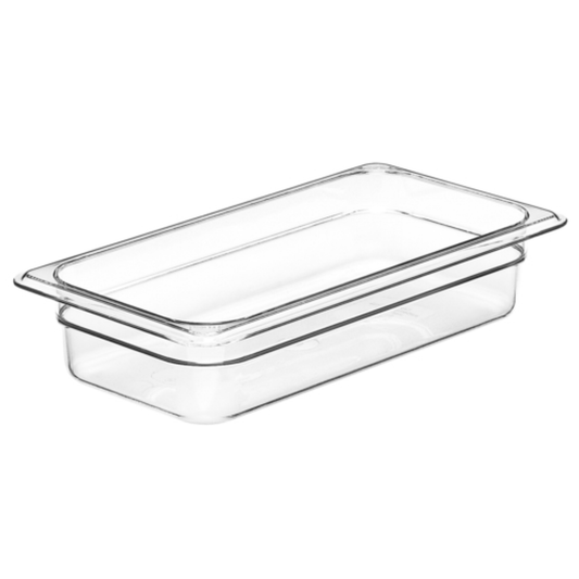 Cambro Camwear® Cold Food Pan 1/3 Size 2-1/2" Deep Clear - 32CW-135