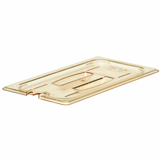 Cambro H-Pan™ High Heat Cover 1/3 Size Notched with Handle - 30HPCHN150