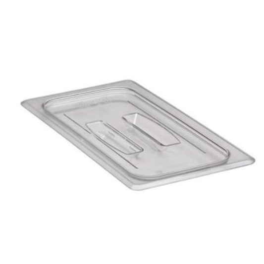 Cambro Food Pan Cover 1/3 Size with Handle Clear - 30CWCH-135