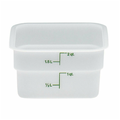 Cambro CamSquare Food Storage Container 2 Quart White - 2SFSP148