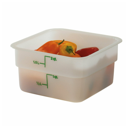 Cambro CamSquare Food Storage Container 2 Quart White - 2SFSP148