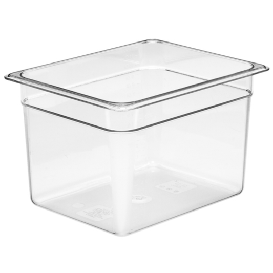 Cambro Camwear® Food Pan 1/2 Size 8" Deep Clear Polycarbonate - 28CW135