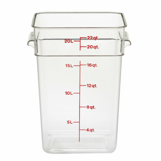 Cambro CamSquare® Food Storage Container 22 Quart Clear - 22SFSCW135