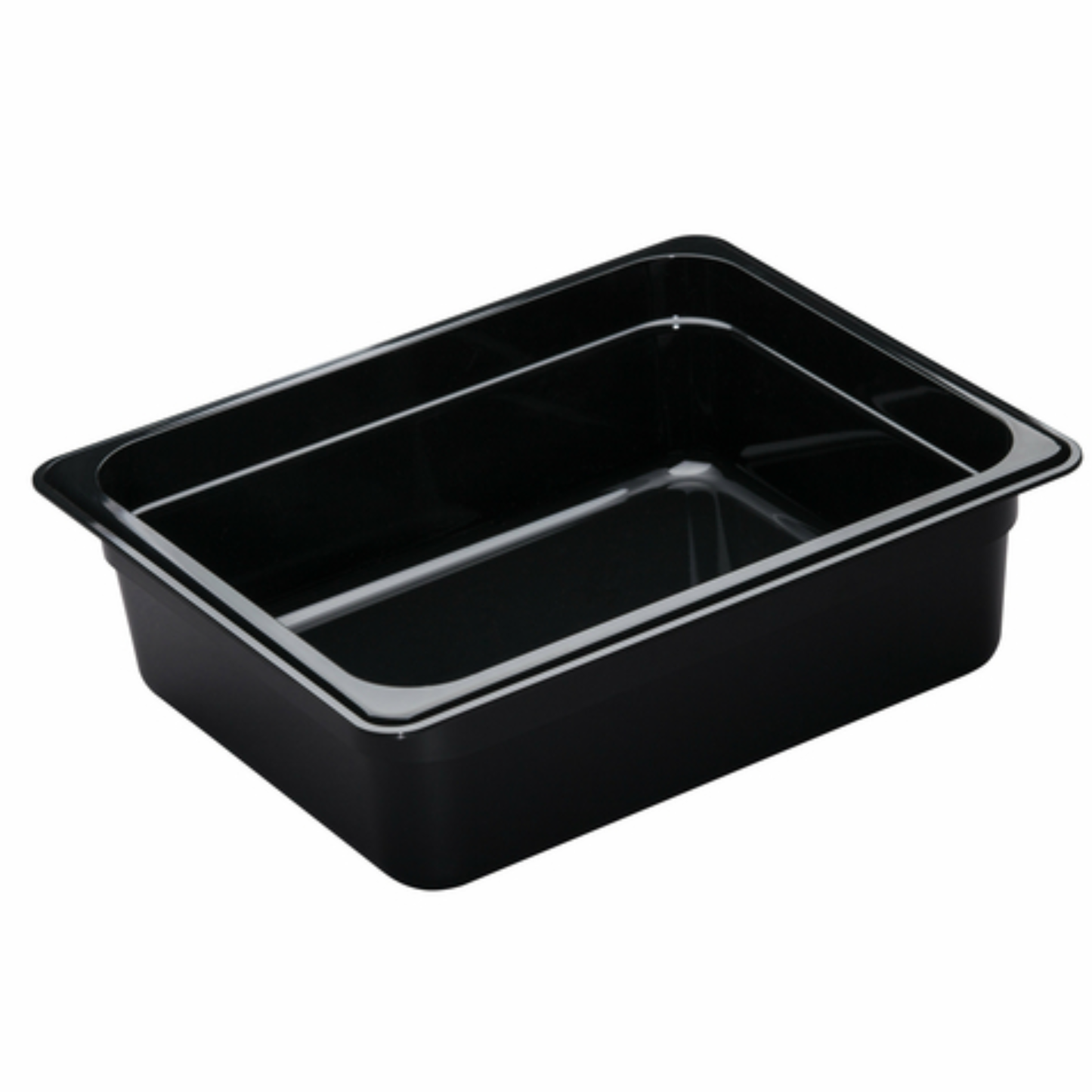 Cambro Camwear® Food Pan 1/2 Size 4" Deep Black Polycarbonate - 24CW110