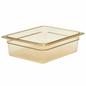 Cambro H-Pan™ Food Pan 1/2 Size 4" Deep High-Temp Amber - 24HP150