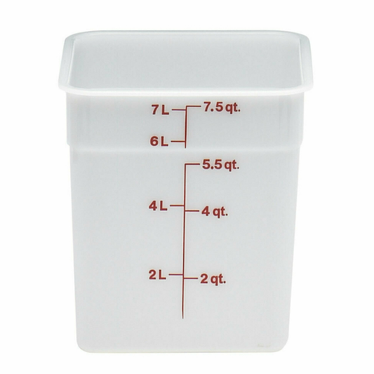 Cambro CamSquare® Food Storage Container 8 Quart White - 8SFSP148