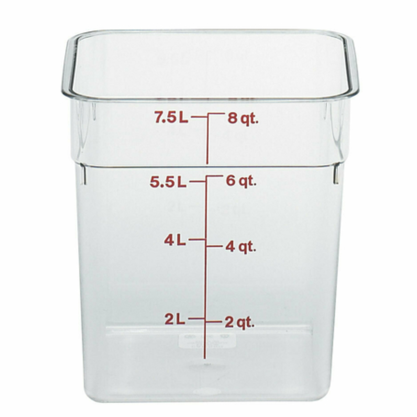 Cambro CamSquare® Food Storage Container 8 Quart Clear - 8SFSCW135