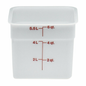 Recipiente para alimentos Cambro, 6 cuartos, blanco "CamSquare Poly" - 6SFSP148