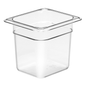 Cambro Camwear® Food Pan 1/6 Size 6" Deep Clear Polycarbonate - 66CW135