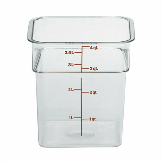 Cambro CamSquare® Food Storage Container 4 Quart Clear - 4SFSCW135