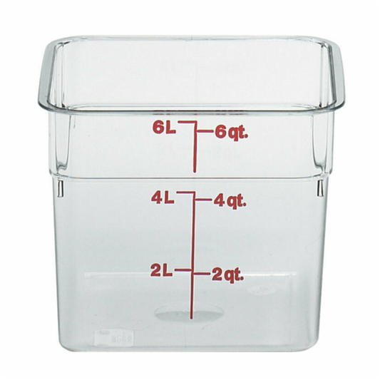Cambro CamSquare® Food Storage Container 6 Quart Clear - 6SFSCW135