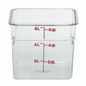 Cambro CamSquare® Food Storage Container 6 Quart Clear - 6SFSCW135