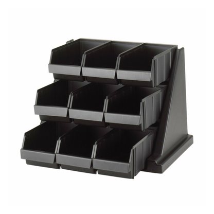 Cambro Storage Organizer Rack 9 Bin Black - 9RS9-110
