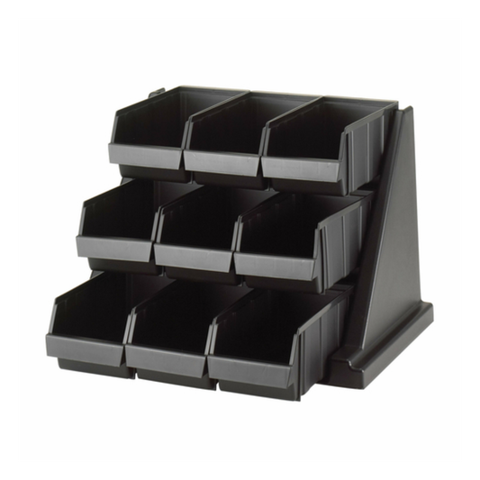 Cambro Storage Organizer Rack 9 Bin Black - 9RS9-110