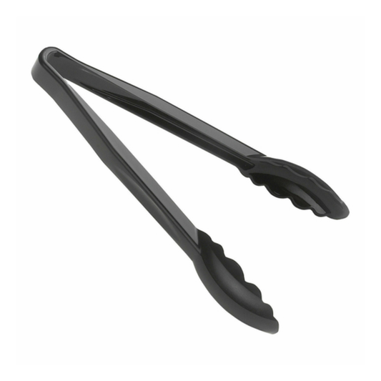 Cambro Camwear® Scallop Grip Tongs 9" Black - 9TGS-110