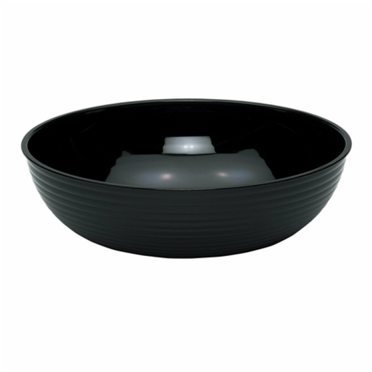 Cambro Camwear® Ribbed Round Bowl 12" Black - RSB12CW110