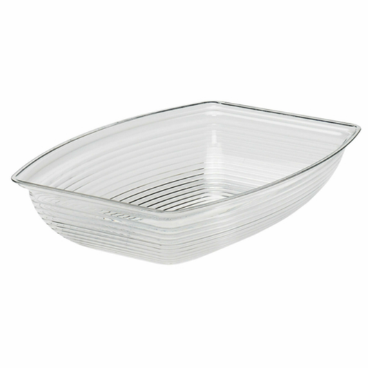 Cambro Bowl, Ribbed, Rectangular, Clear, 10" X 14" - RSB1014CW135