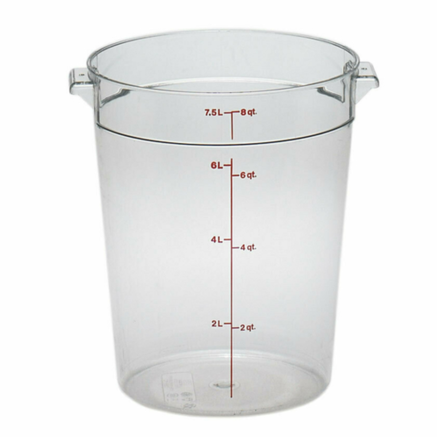 Cambro Camwear® Round Food Storage Container 8 Quart Clear - RFSCW8-135