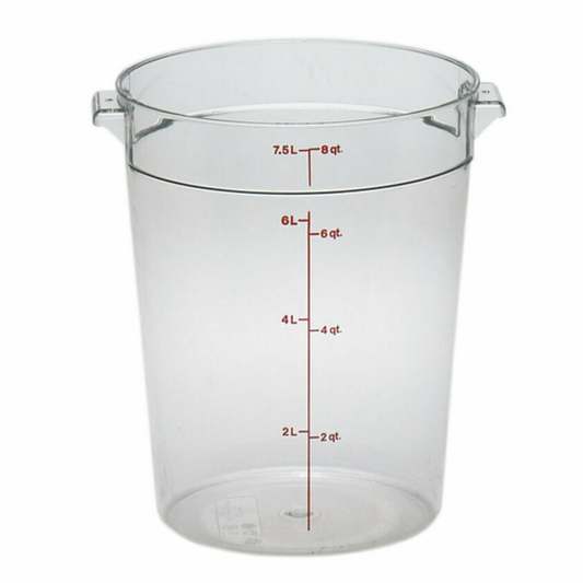 Cambro Camwear® Round Food Storage Container 8 Quart Clear - RFSCW8-135