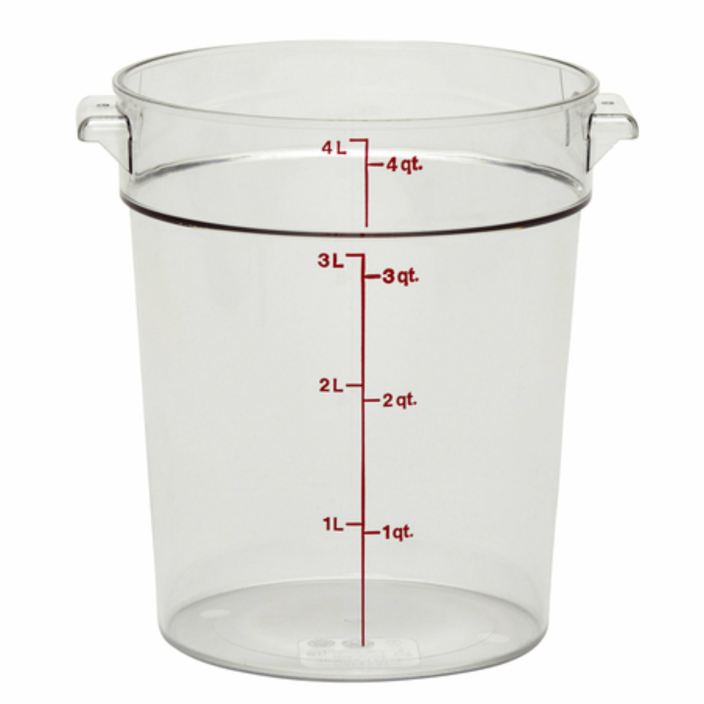 Cambro Camwear Round Food Storage Container 4 Quart Clear - RFSCW4-135