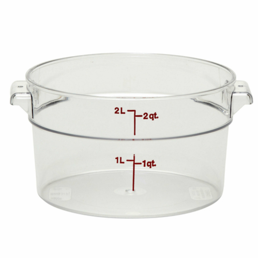 Cambro Food Container, 2 quart Round - Clear - RFSCW2-135