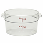 Cambro Food Container, 2 quart Round - Clear - RFSCW2-135