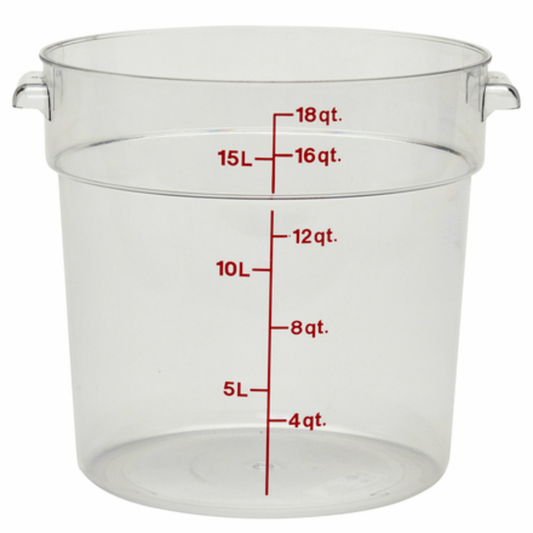 Cambro 食品容器，18夸脱圆形 - 透明 - RFSCW18-135