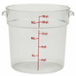 Cambro Camwear Round Food Storage Container 18 Quart Clear -RFSCW18-135