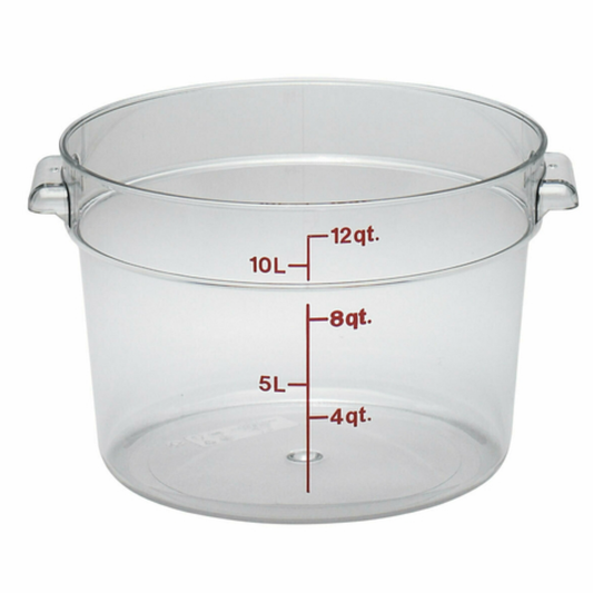 Cambro Camwear® Round Food Storage Container 12 Quart Clear - RFSCW12-135