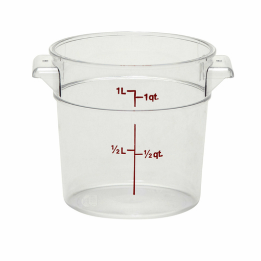 Cambro 食品容器，1夸脱圆形 - 透明 - RFSCW1-135