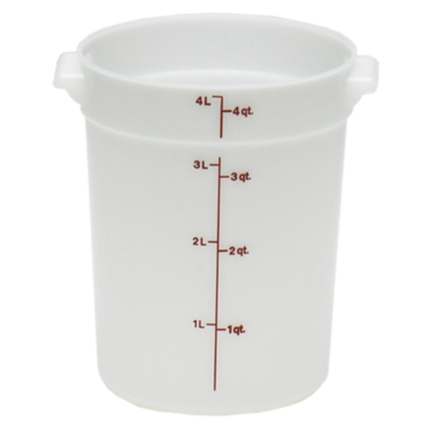 Cambro Camwear Round Food Storage Container 4 Quart White - RFSCW4-148