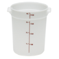 Cambro Camwear Round Food Storage Container 4 Quart White - RFSCW4-148