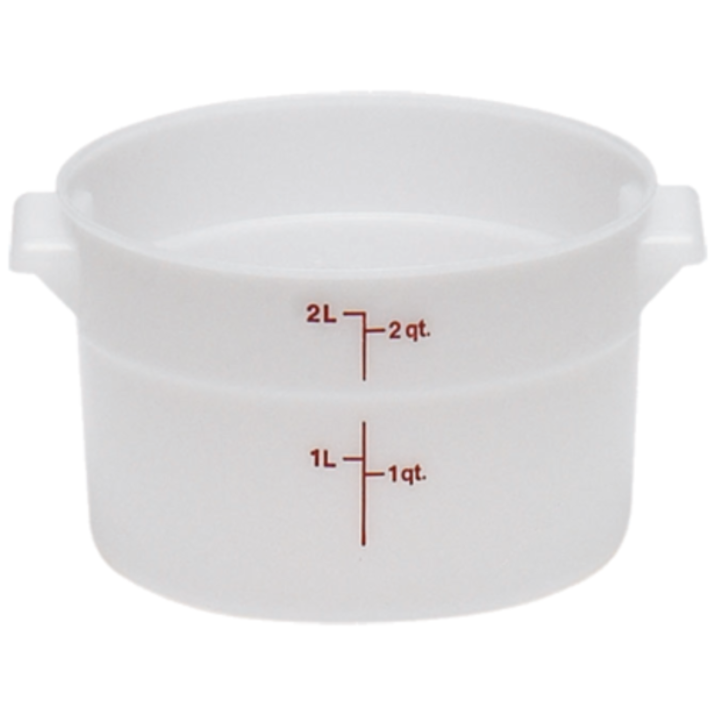 Cambro Camwear® Round Food Storage Container 2 Quart White - RFSCW2-148