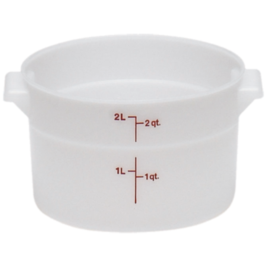 Cambro Camwear® Round Food Storage Container 2 Quart White - RFSCW2-148