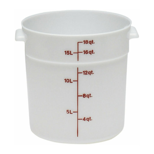 Cambro Camwear® Round Food Storage Container 18 Quart White - RFSCW18-148