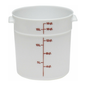 Cambro Camwear Round Food Storage Container 18 Quart White - RFSCW18-148