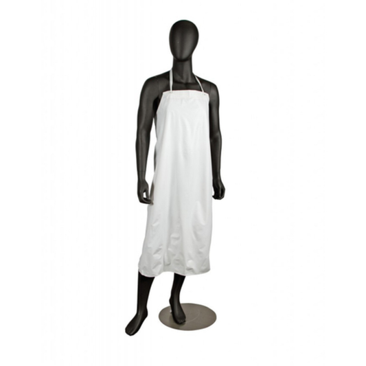 San Jamar Vinyl Dishwashing Apron White 20 Mil - 614DVA-WH20