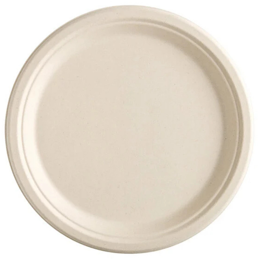 Papercraft Paper Plate 10 Inch Natural Brown Fiber - BGW-10