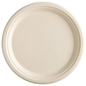Plato de Papercraft redondo de 6" de fibra marrón natural, 1 m
