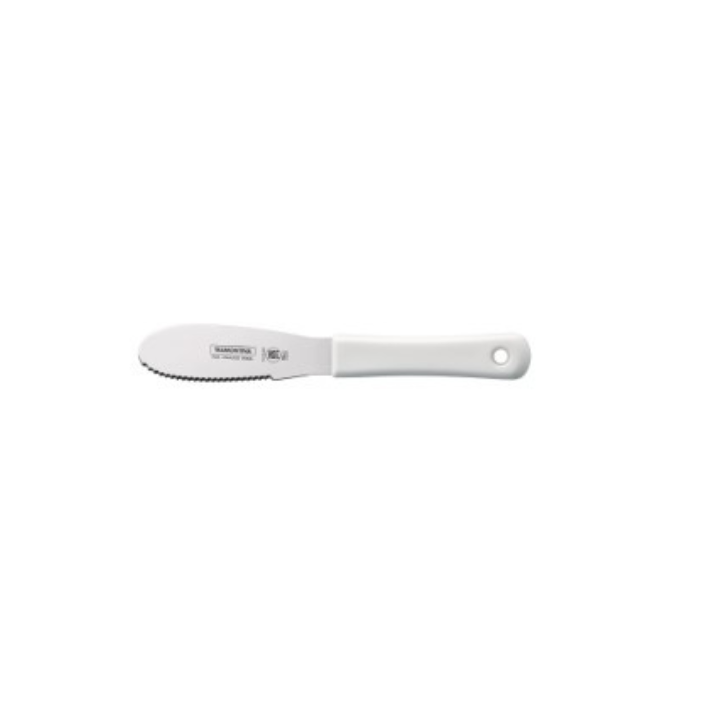 Tramontina Stainless Steel Wavy Edge Spreader NSF White Handle 3" 80010-063