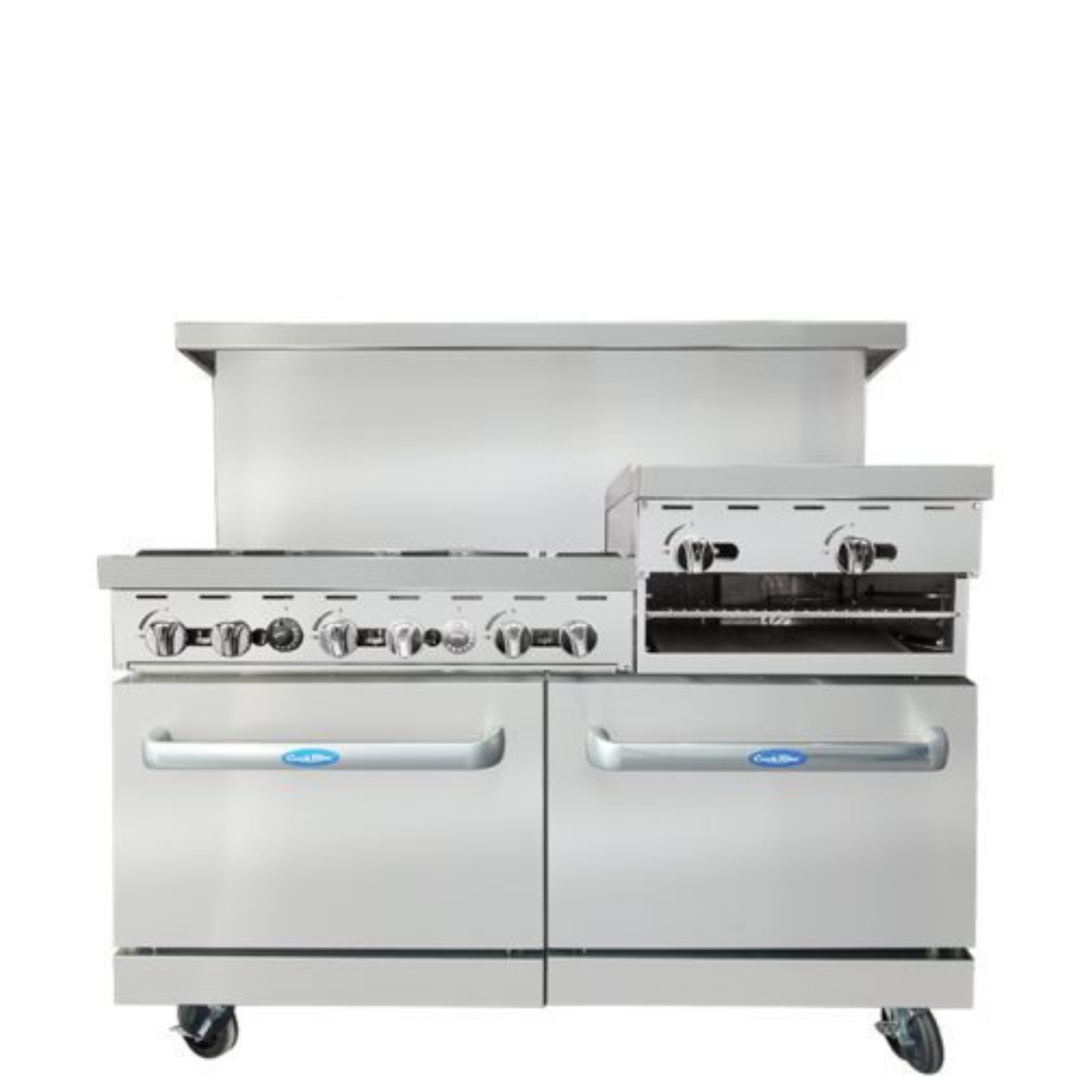 Atosa CookRite 60" Commercial Gas Range 6-Burner 24" Raised - AGR-6B24RGB