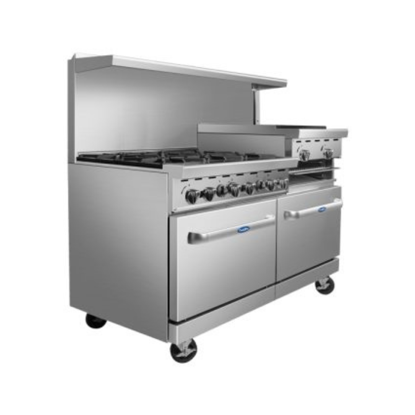 Atosa CookRite 60" Commercial Gas Range 6-Burner 24" Raised - AGR-6B24RGB